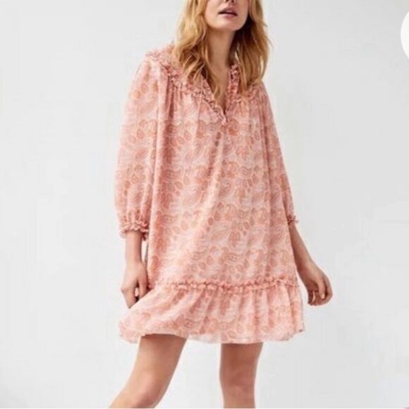 Aritzia Wilfred Amandine Boho Paisley Print Dress - Picture 1 of 10